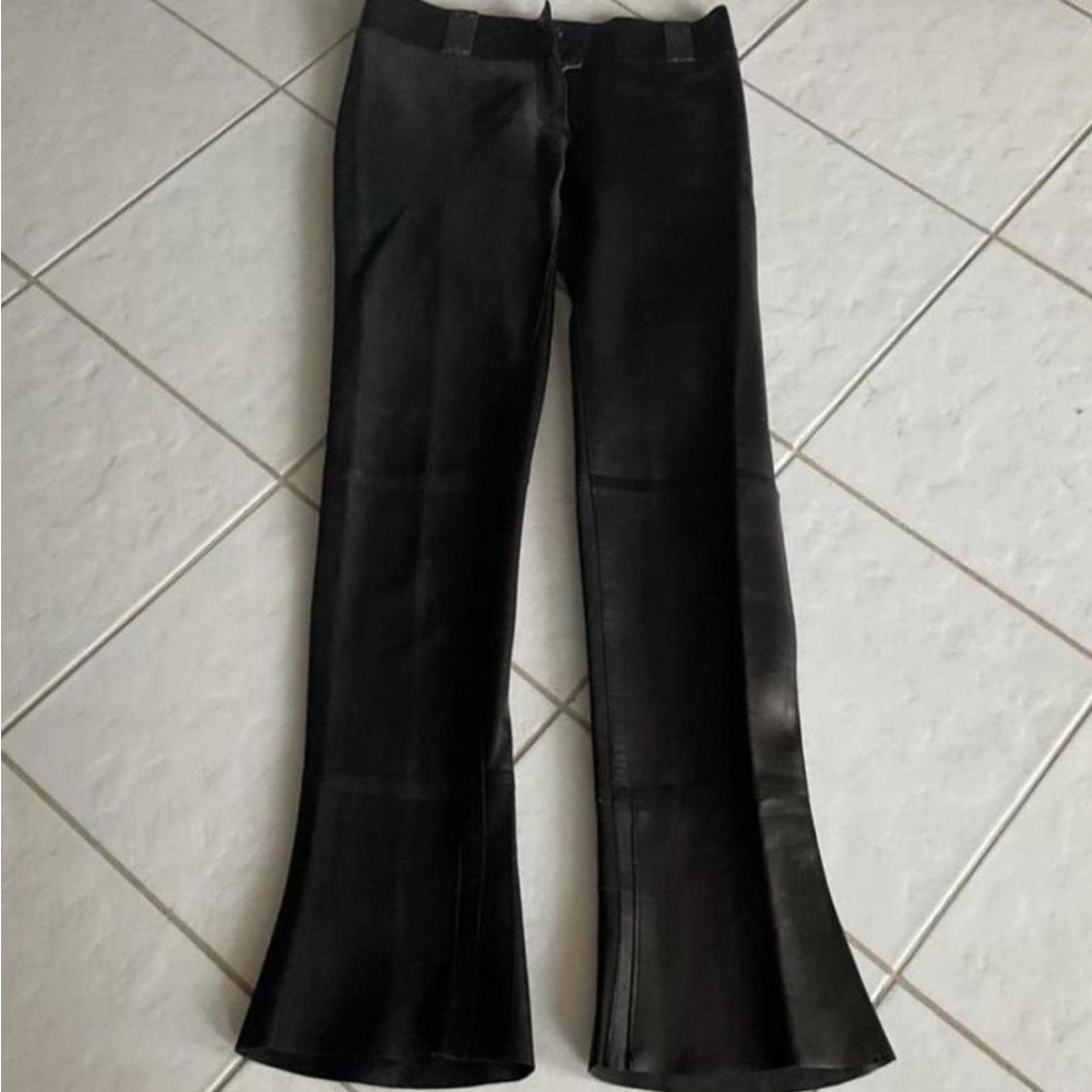 dolce & gabbana leather & suede pants
